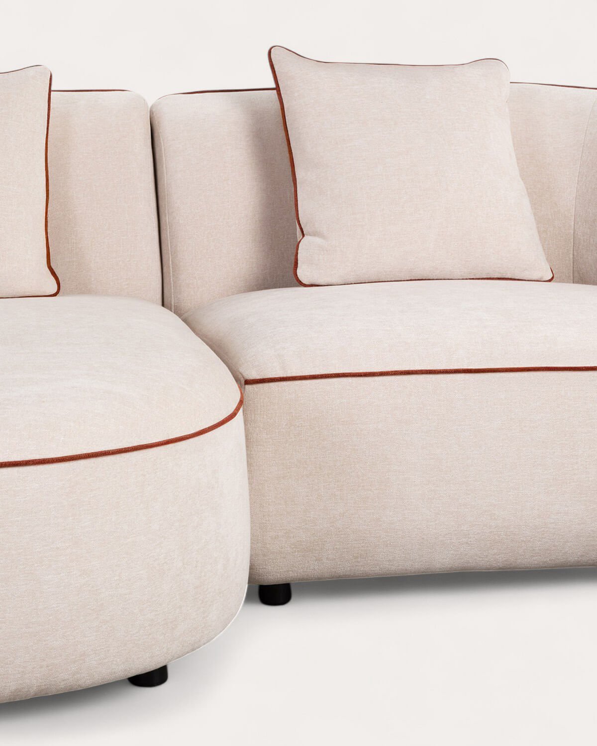 Sofá Modular 2 Piezas Esquinero con Chaise Longue de Tela Ilham , imagen de galería 4