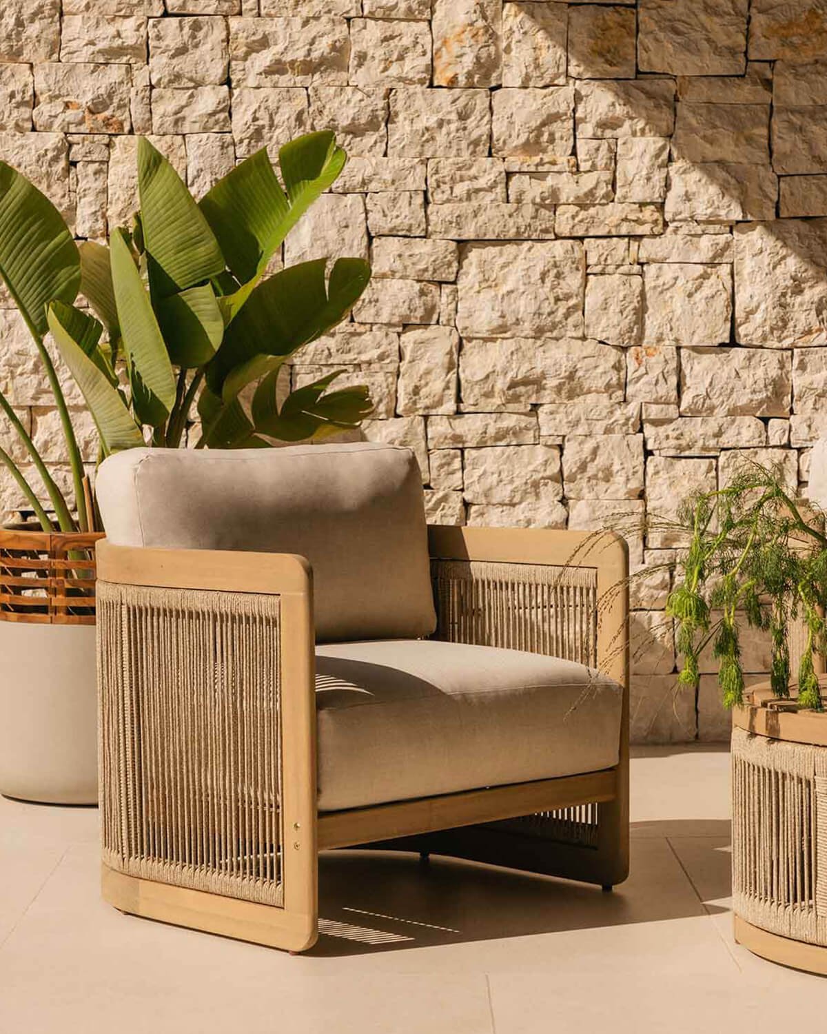 Sillón de Jardín de Madera de Acacia con Cojines Mares, imagen de galería 2