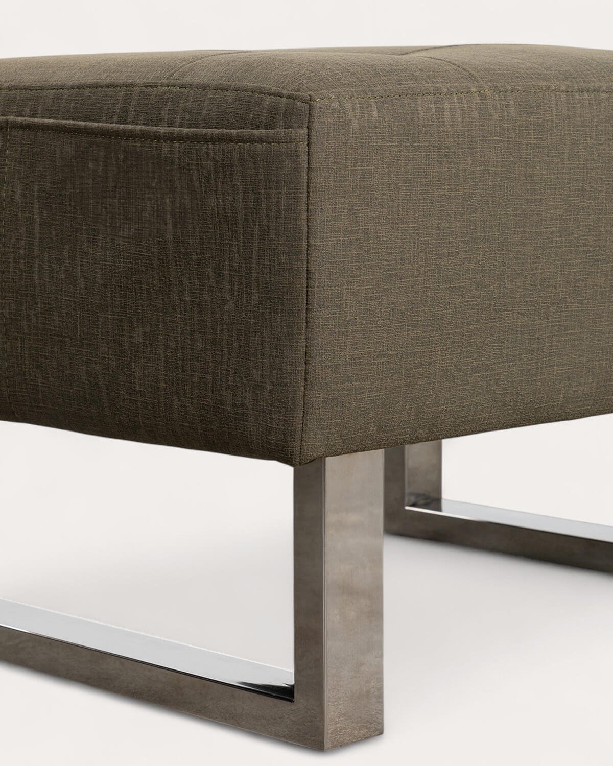 Sillón Reclinable con Reposapiés de Tela y Madera 70s, imagen de galería 4