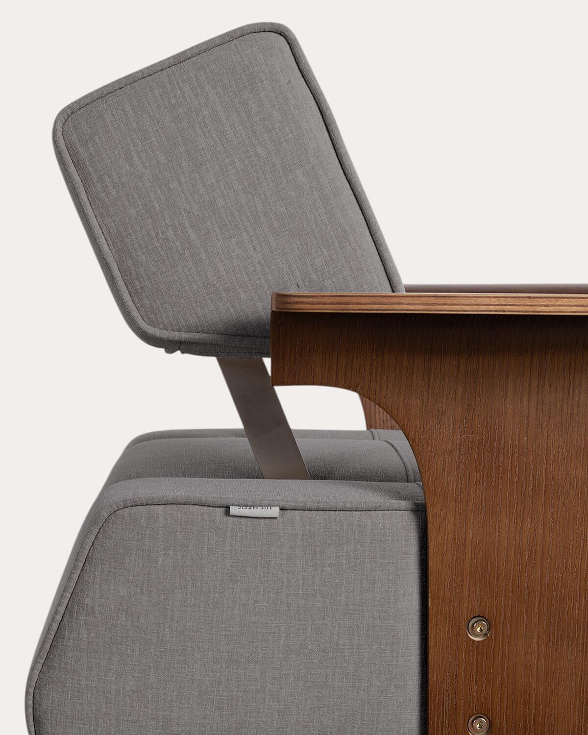 Sillón Reclinable con Reposapiés de Tela y Madera 70s, imagen de galería 6