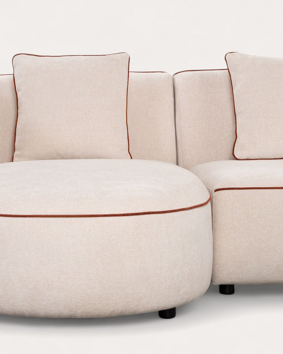 Sofá Modular 2 Piezas Chaise Longue con Sillón de Tela Ilham, imagen de galería 2