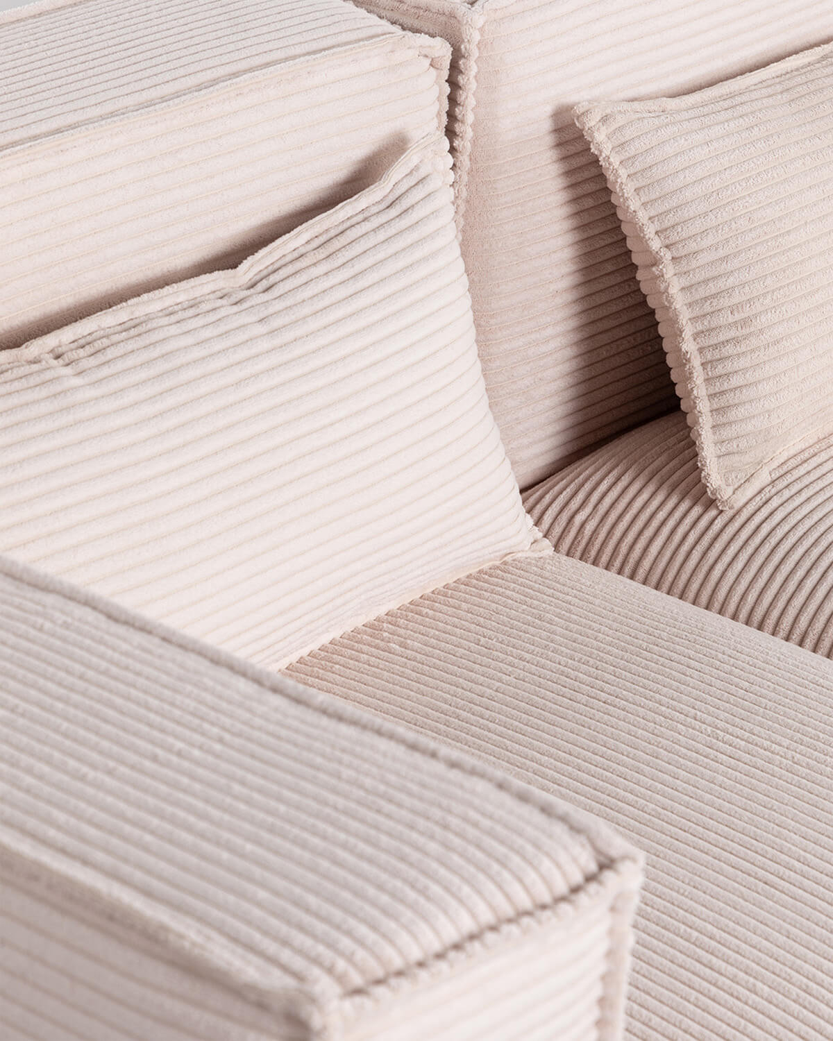 Sofá Modular de 2 Piezas Esquinero y Sillón de Pana Gruesa Kilhe, imagen de galería 5