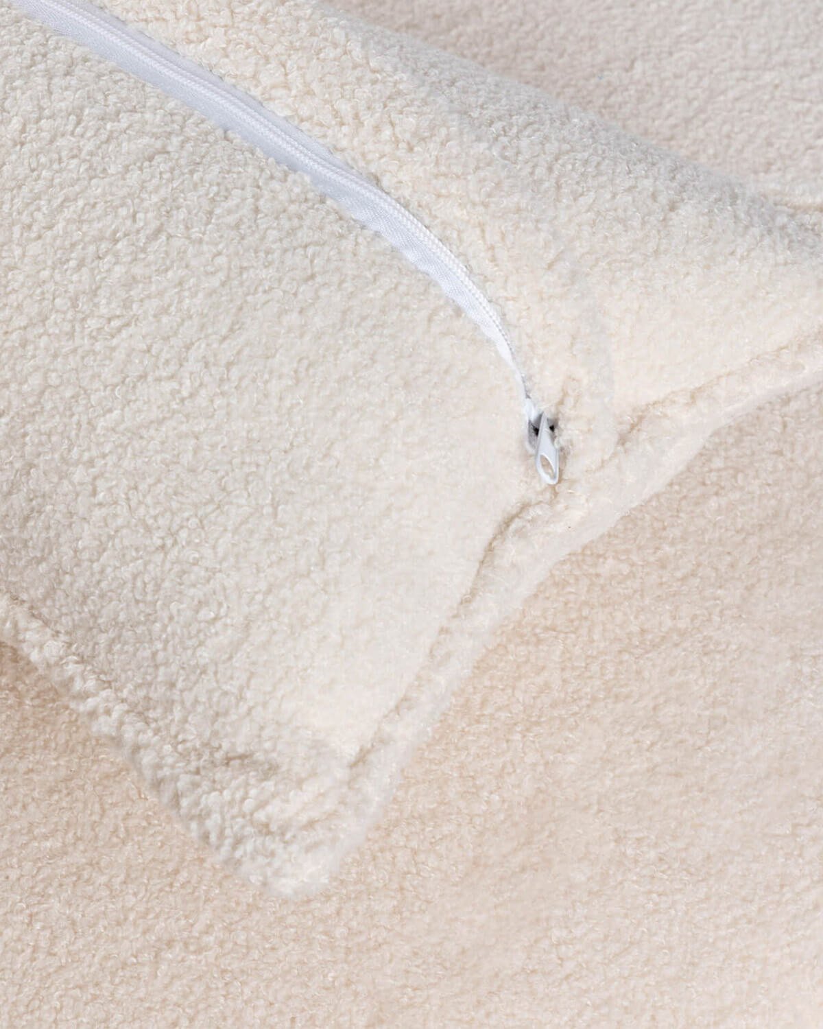 Sofá Modular de 2 piezas con Puff de Tela Bouclé Kilhe, imagen de galería 8