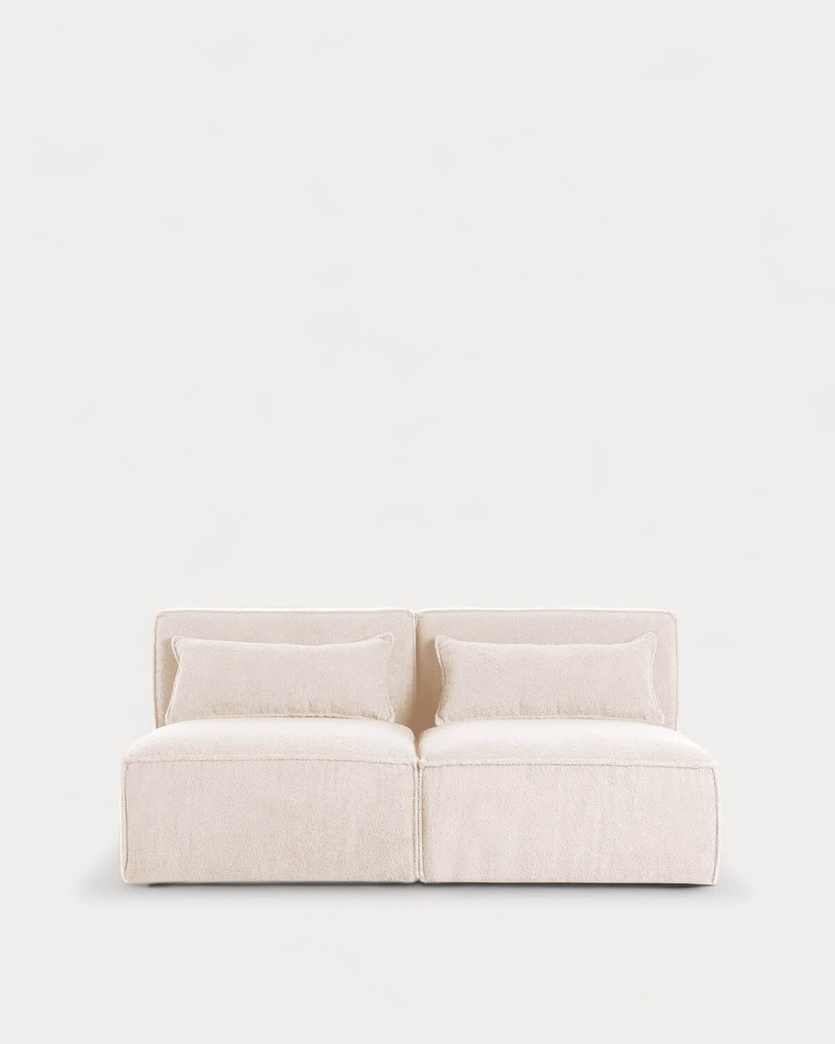 Sofá Modular de 2 piezas de Tela Bouclé Kilhe