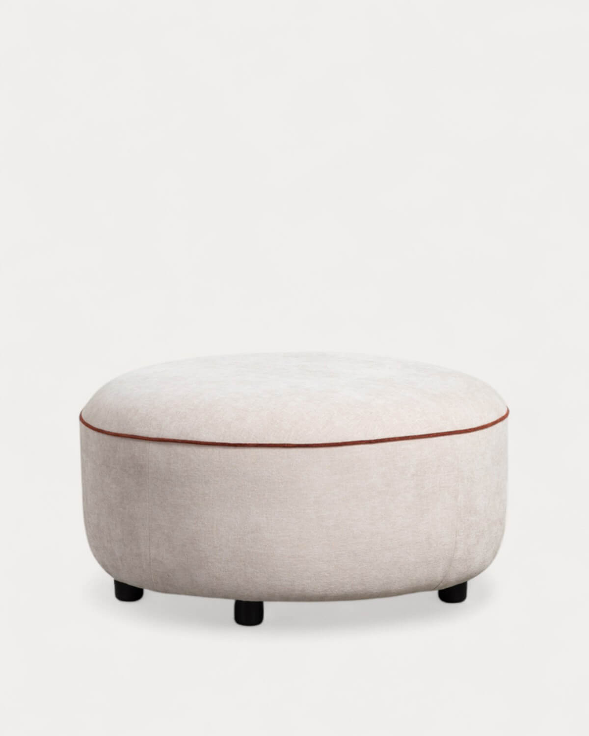 Sofá Modular de 2 Piezas Sillón con Puff Redondo de Tela Ilham , imagen de galería 4
