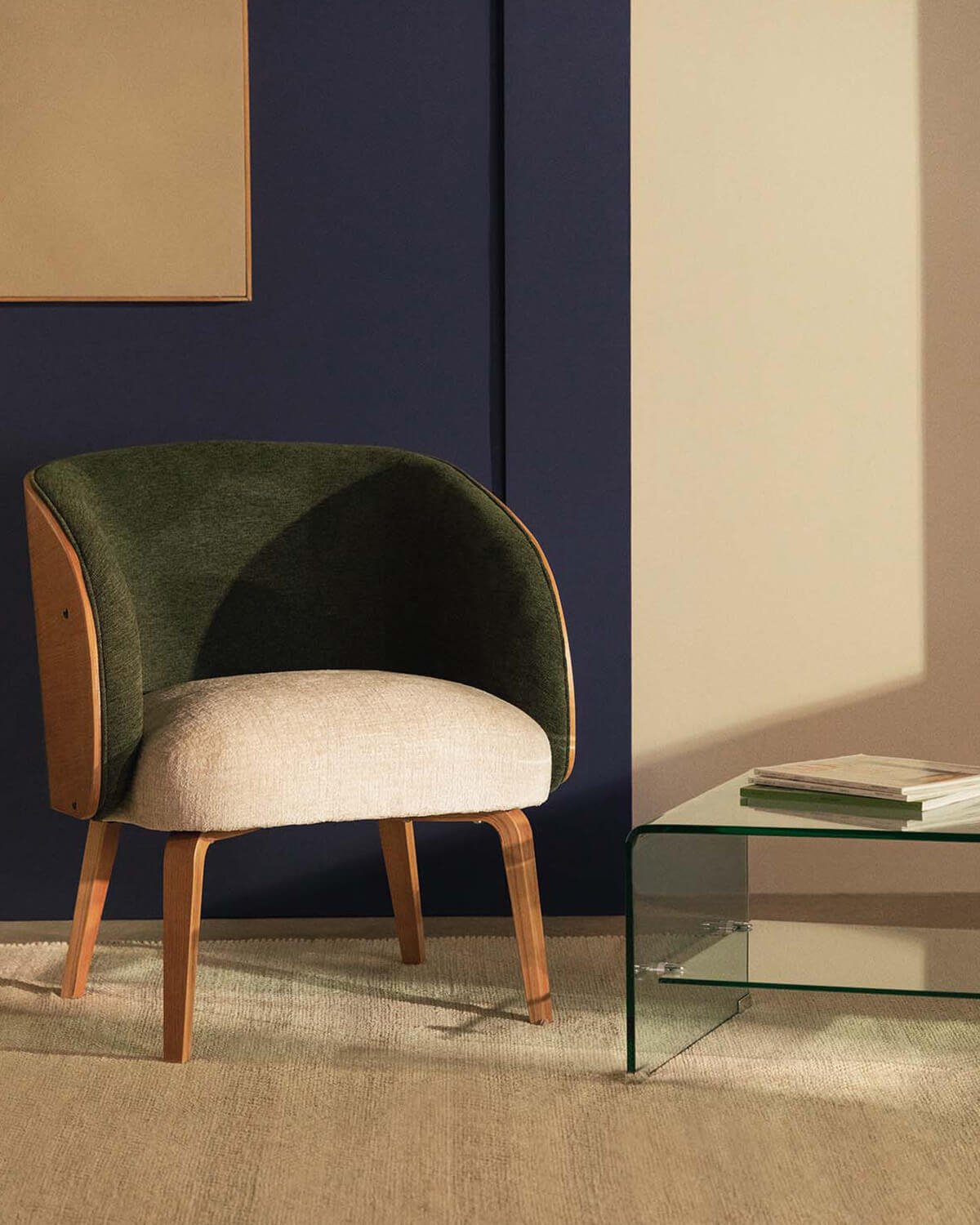 Sillón de Madera y Tela Meria, imagen de galería 2