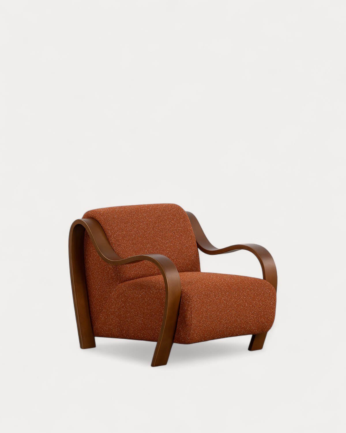 Sillón de Madera y Tela Curved, imagen de galería 1