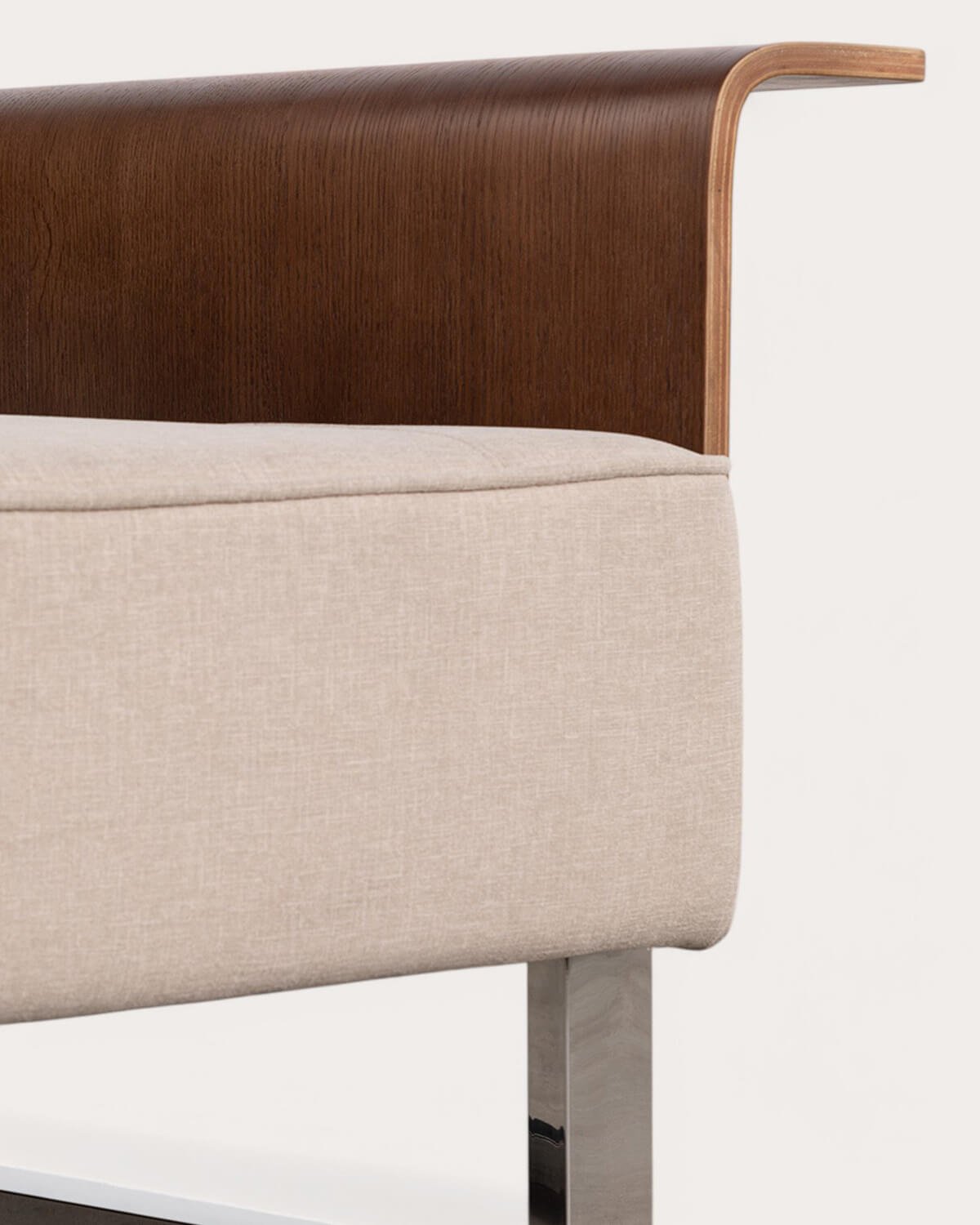 Sillón Reclinable con Reposabrazos de Madera y Tela 70S, imagen de galería 9