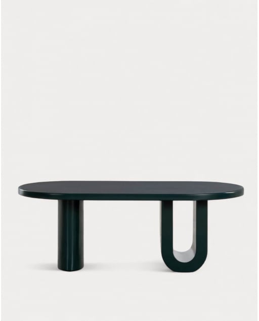 Mesa de Centro Ovalada de Madera (120x60 cm) Surfys