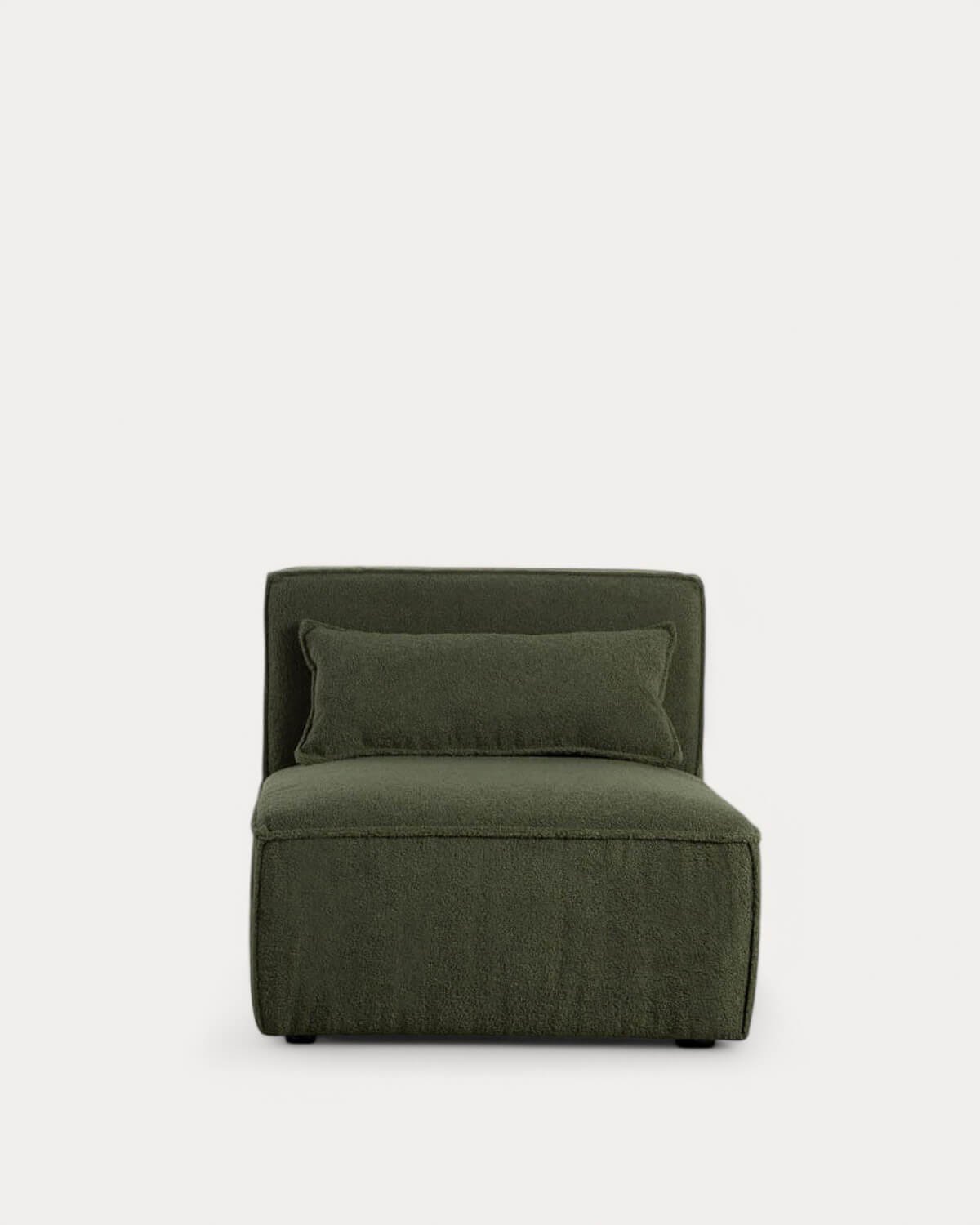 Sofá Modular Esquinero de 2 Piezas y Puff Tela Bouclé Kilhe, imagen de galería 4