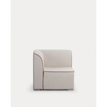 Módulo Sillón Esquinero de Jardín para Sofá de Tela Lagos Tela -Beige Seashell - The Masie