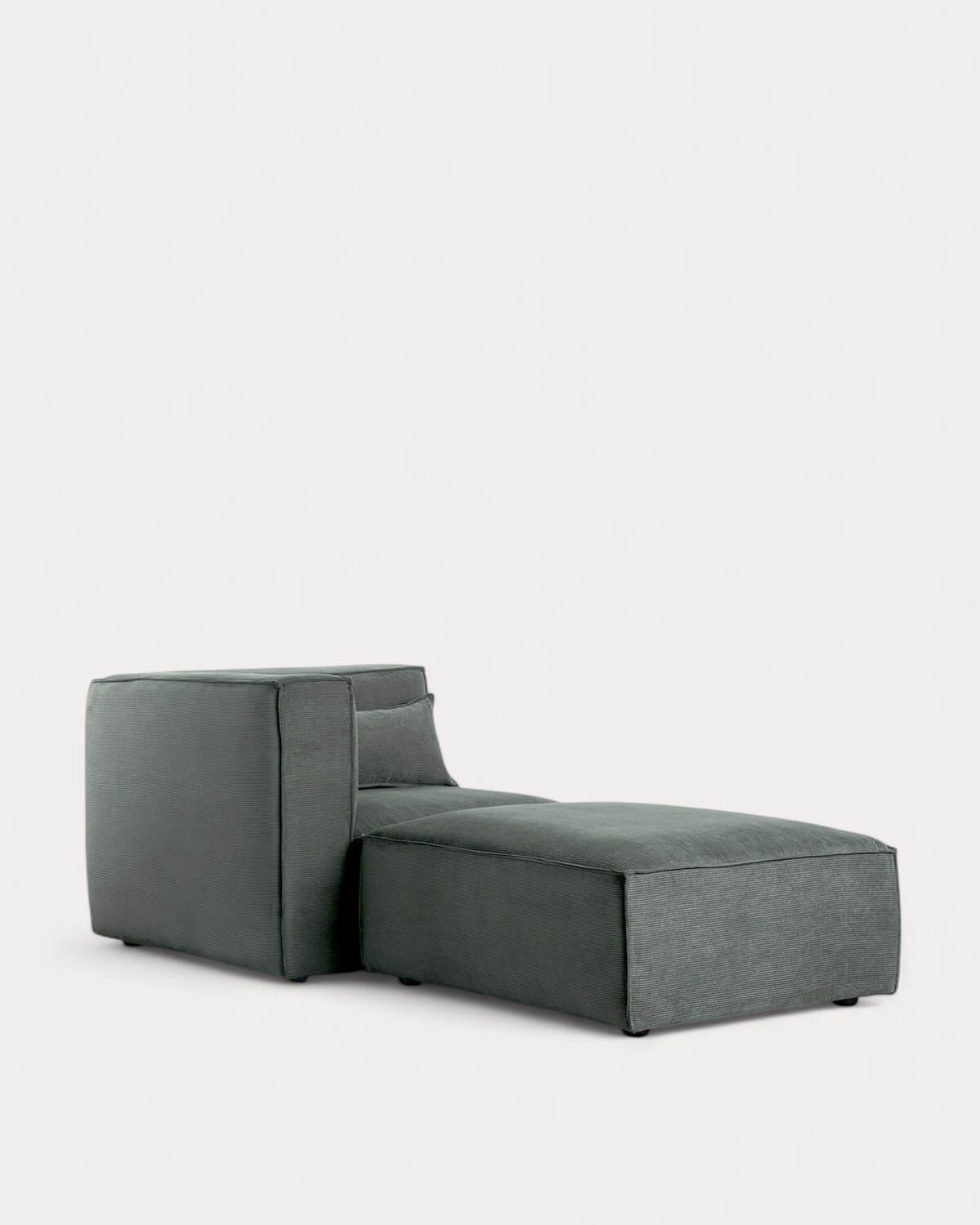 Sillón Esquinero Modular con Puff de Pana Kilhe