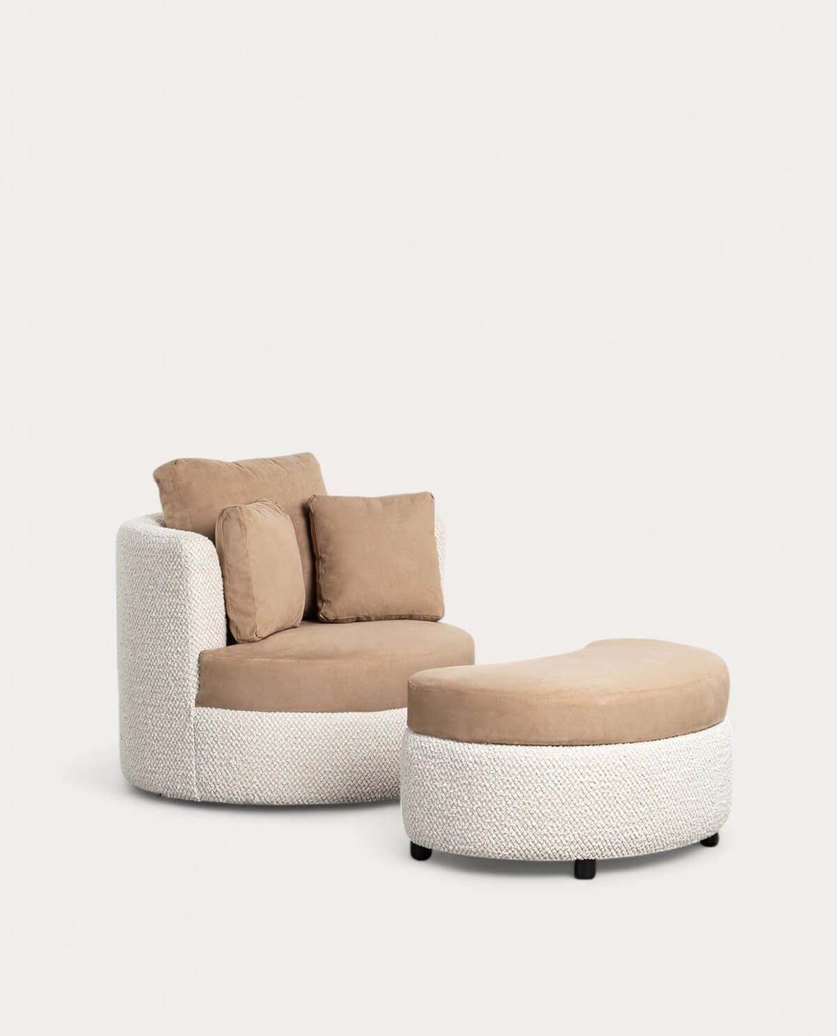 Sillón de Tela con 3 Cojines y Reposapiés Jace, imagen de galería 1