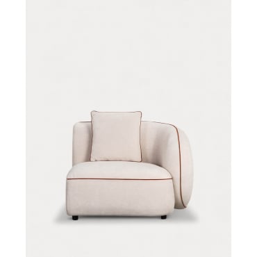 Módulo Sillón Esquinero Derecho de Tela para Sofá Ilham Beige Seashell - The Masie