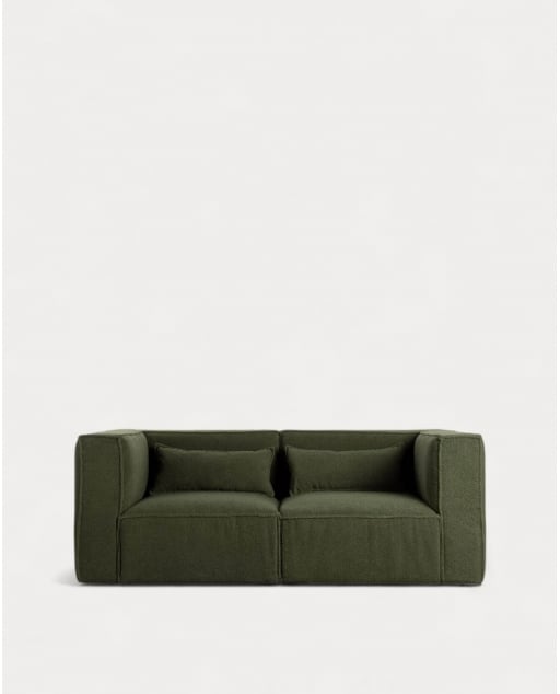 Sofá Modular de 2 piezas Esquineras de Tela Bouclé Kilhe