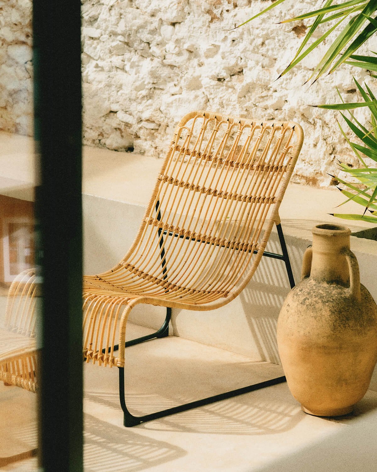Sillón con Reposapiés de Ratán Natural Milan , imagen de galería 2