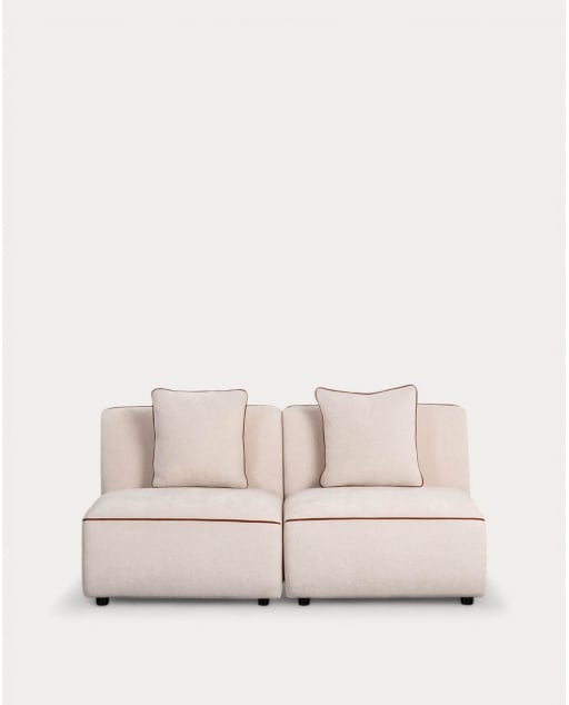 Sofá Modular de 2 Piezas Sillón de Tela Ilham