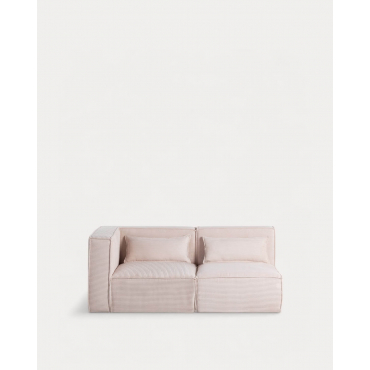 Sofá Modular de 2 Piezas Esquinero y Sillón de Pana Gruesa Kilhe Pana Gruesa -Beige Seashell - The Masie