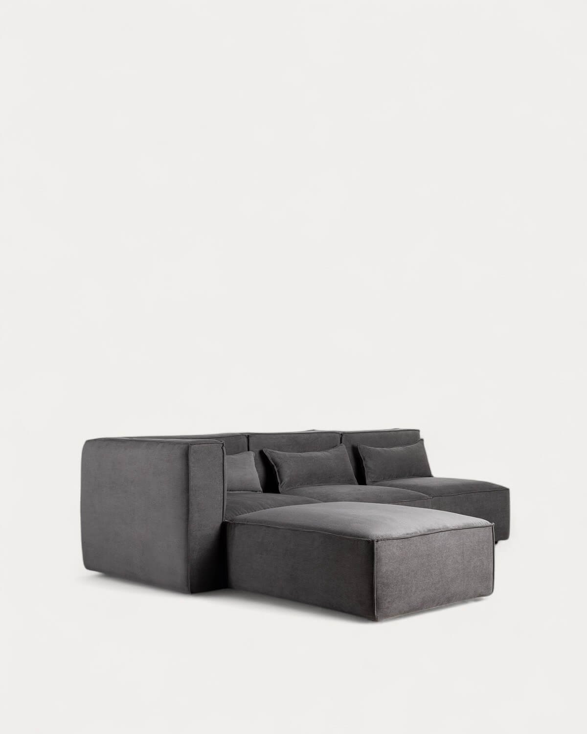 Sofá Modular 3 Piezas Esquinero con 2 Sillones y Puff de Pana Kilhe, imagen de galería 5