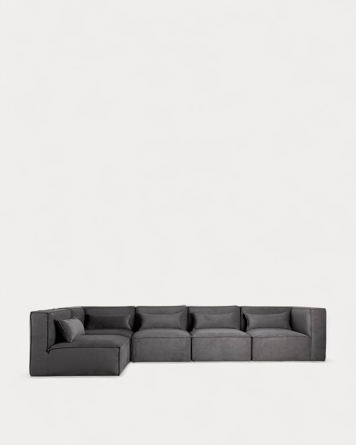 Sofá Modular de 5 Piezas con 2 Sillones Esquineros de Pana Kilhe, imagen de galería 1