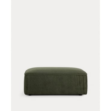 Módulo Puff para Sofá de Tela Boucle Kilhe Bouclé -Verde Nori - The Masie