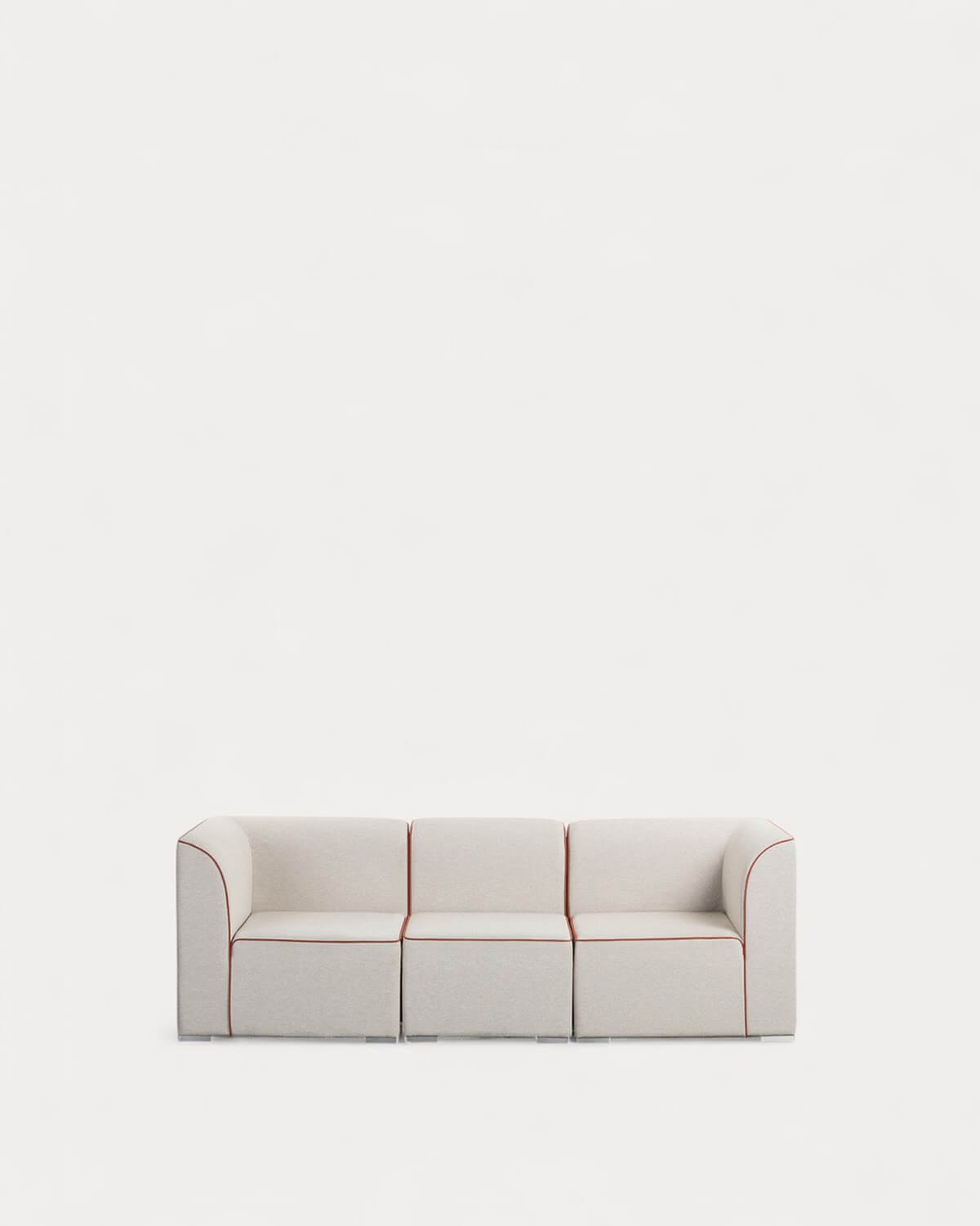 Sofá Modular de Jardín 3 Piezas con 2 Esquineros y Sillón de Tela Lagos