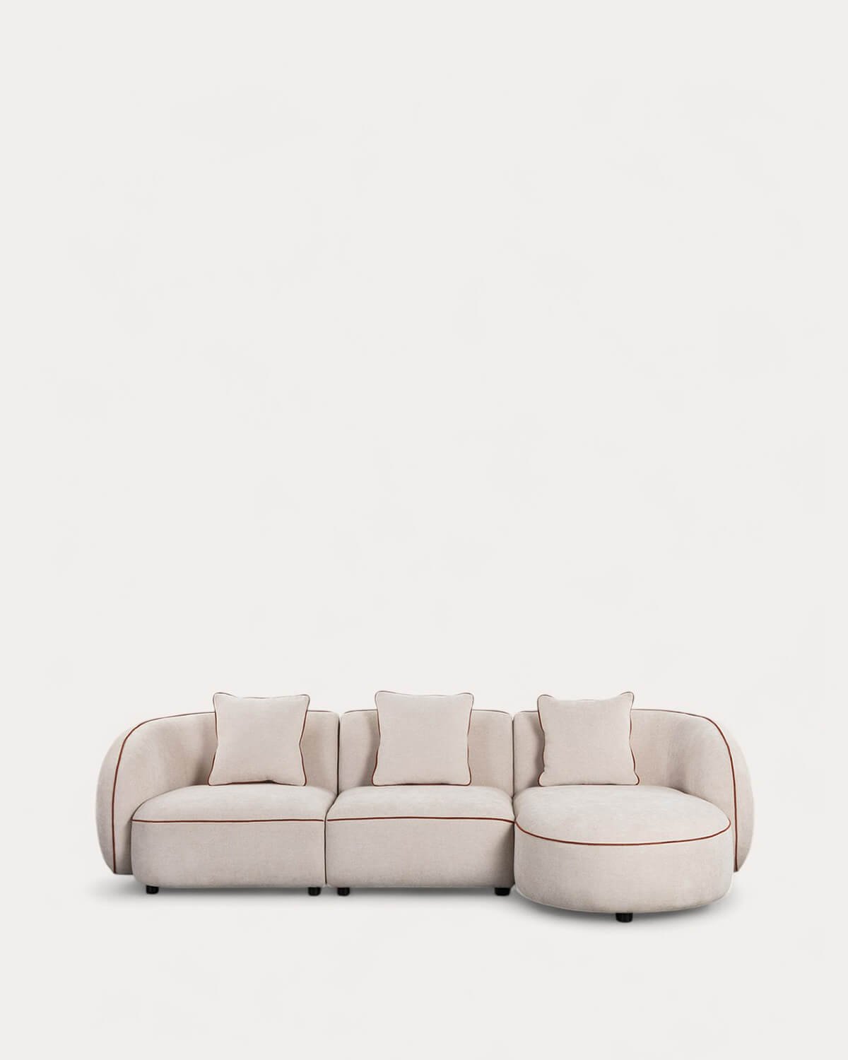 Sofá Modular 3 Piezas Chaise Longue con Esquinero y Sillón de Tela Ilham