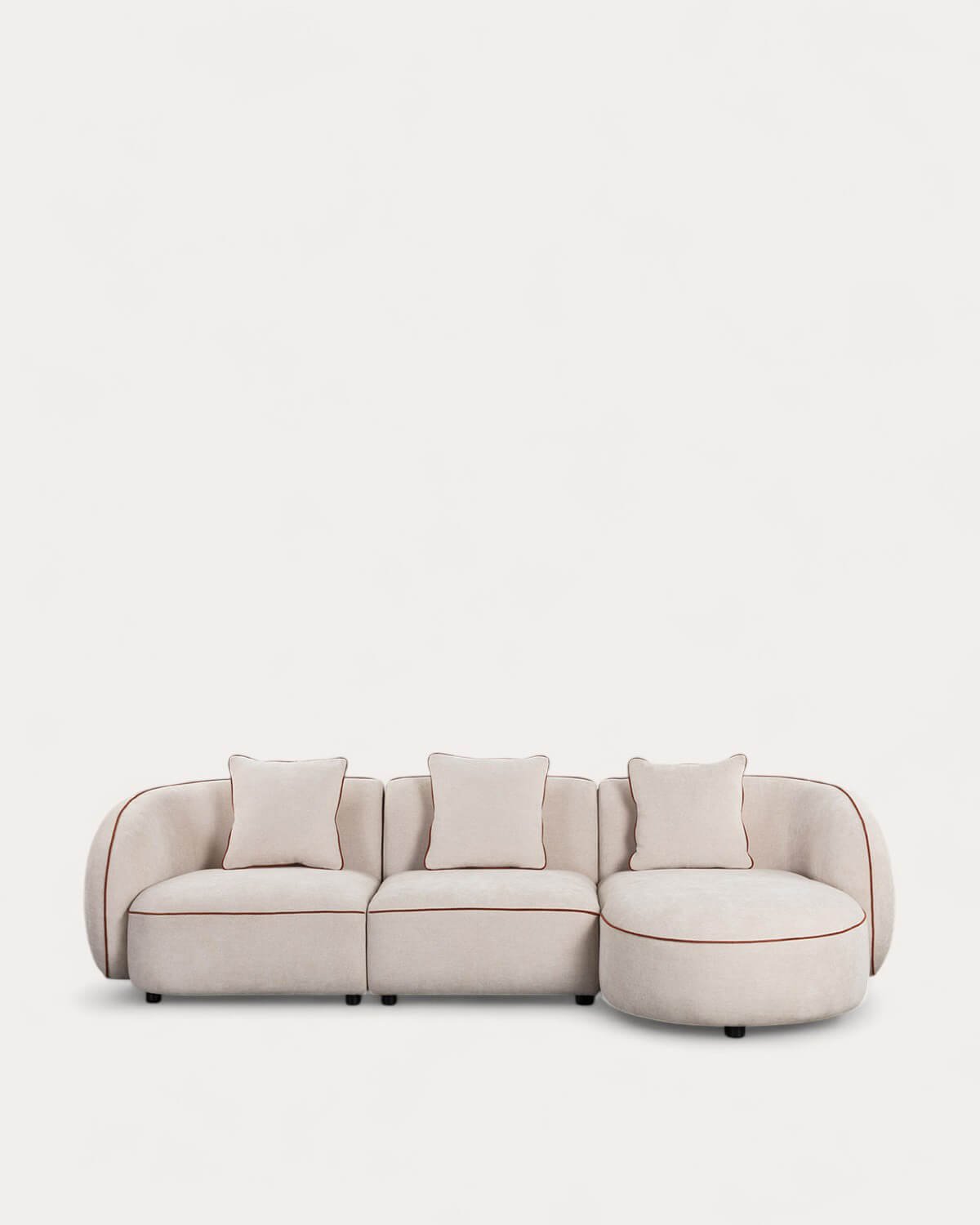 Sofá Modular 3 Piezas Chaise Longue con Esquinero y Sillón de Tela Ilham, imagen de galería 1
