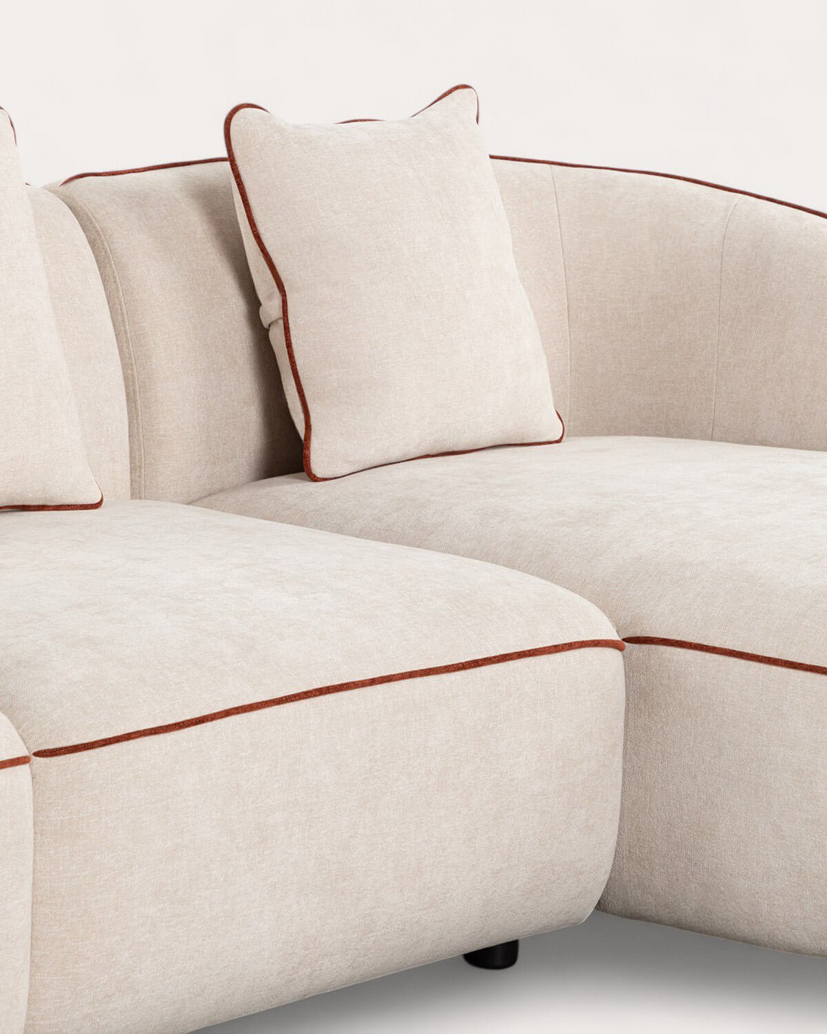 Sofá Modular 3 Piezas Chaise Longue con Esquinero y Sillón de Tela Ilham, imagen de galería 4