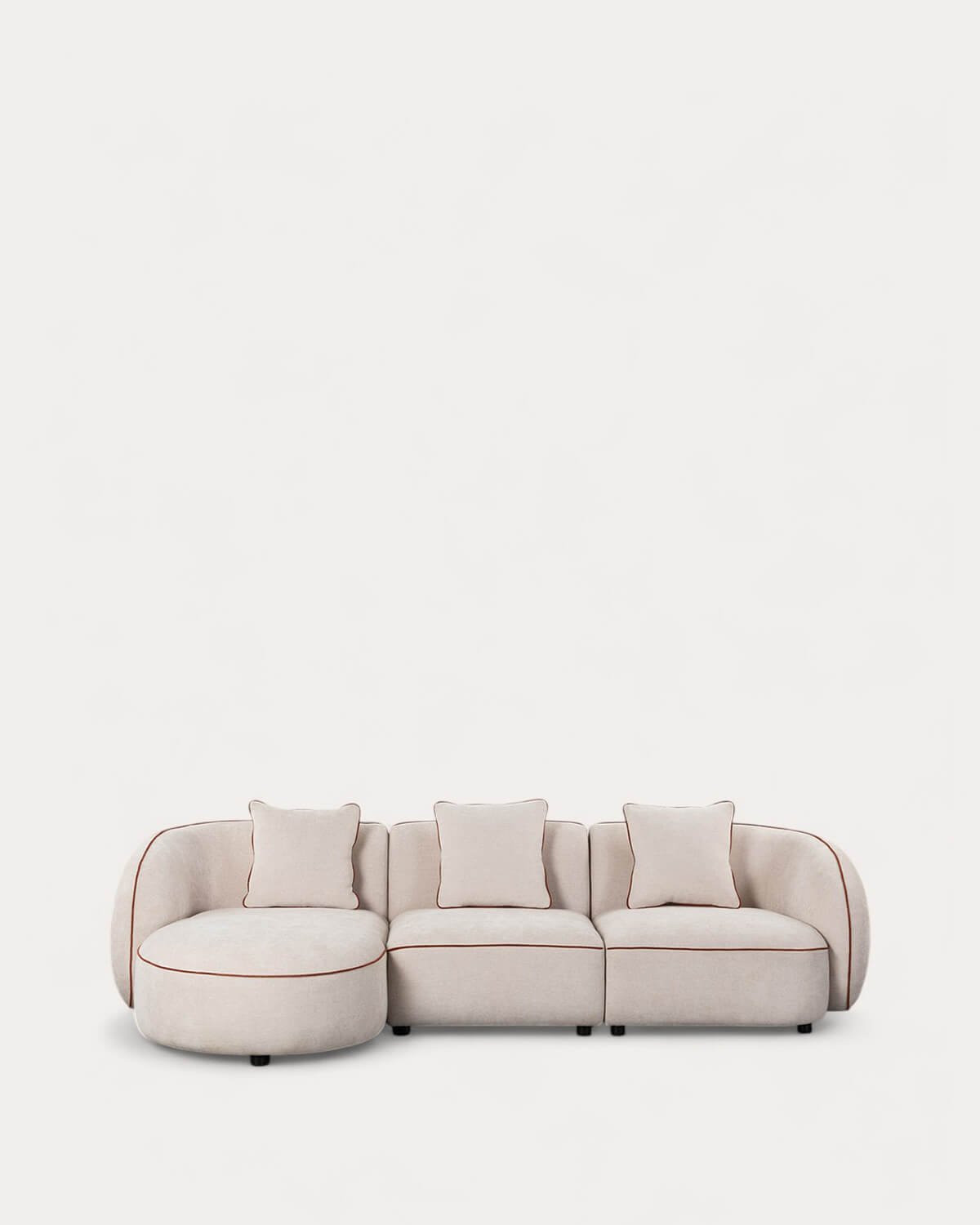 Sofá Modular 3 Piezas Chaise Longue con Esquinero y Sillón de Tela Ilham, imagen de galería 1