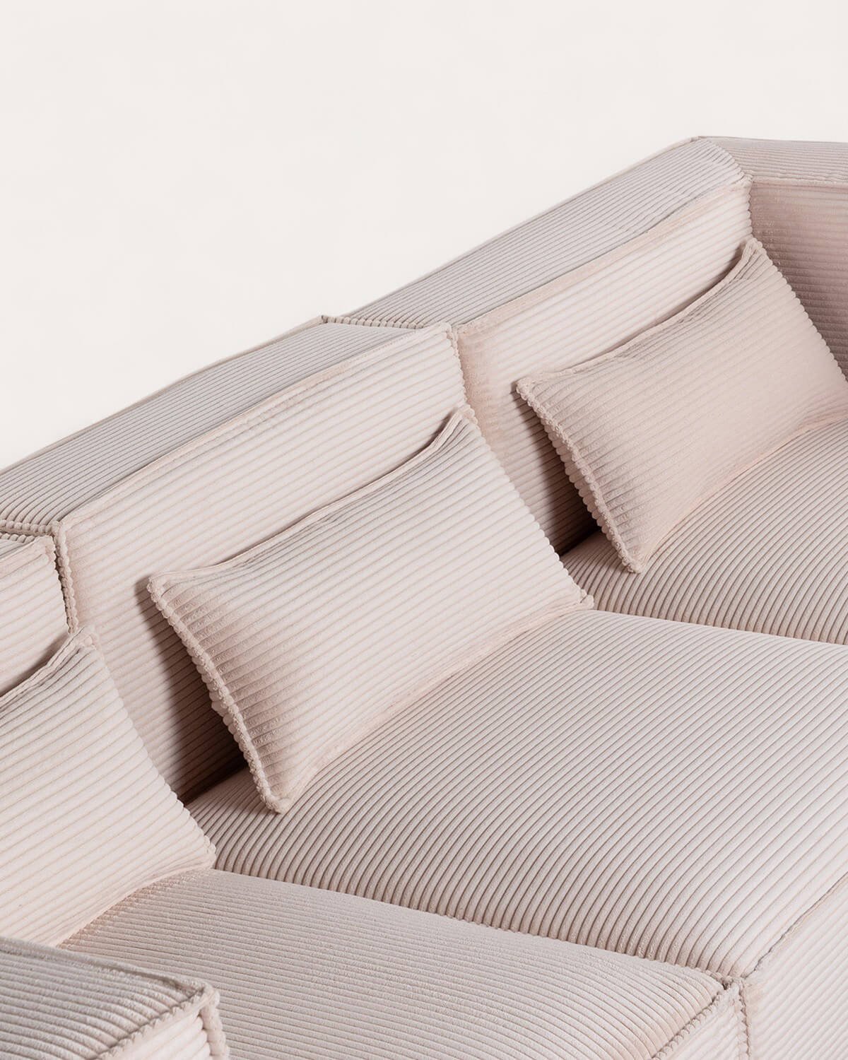 Sofá Modular de 3 Piezas con 2 Esquineros y Sillón de Pana Gruesa Kilhe, imagen de galería 6