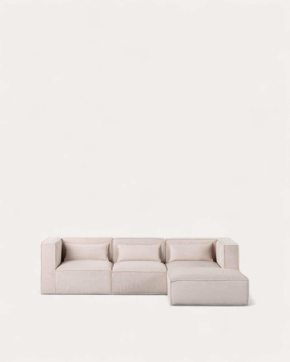 Sofá Modular Chaise Longue de Pana Gruesa Kilhe