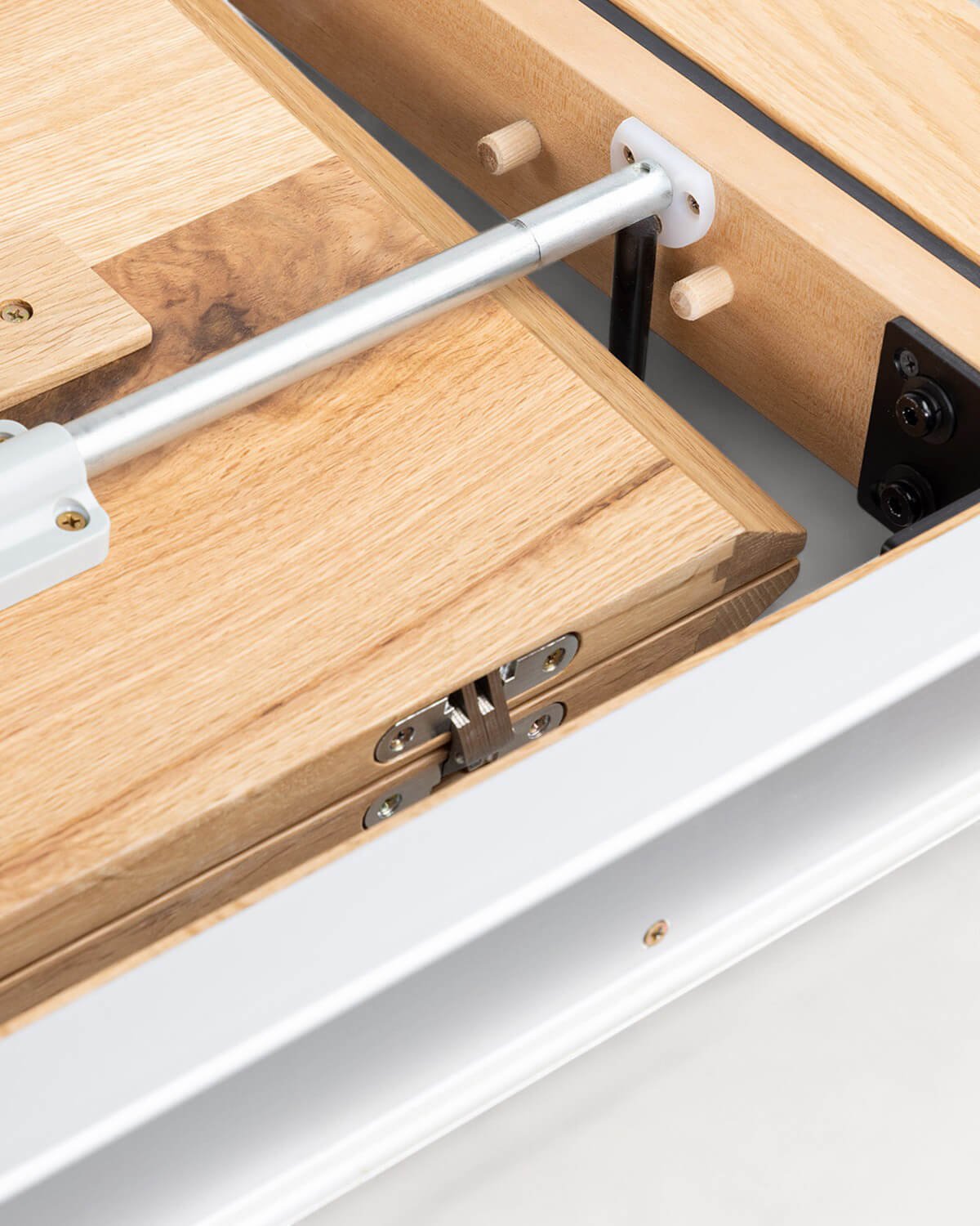 Mesa Extensible Rectangular de Comedor de Madera (285x90 cm) Deran, imagen de galería 5