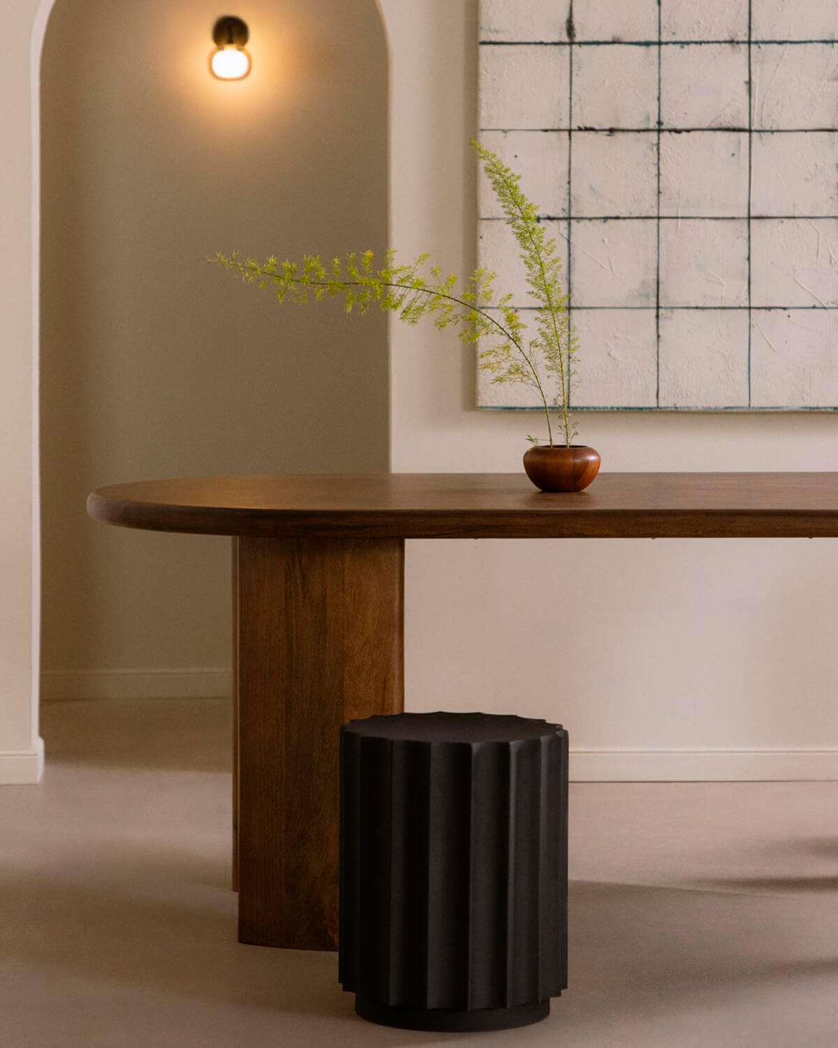 Mesa de Comedor Ovalada de Madera de Mango (220x100 cm) Leno, imagen de galería 3