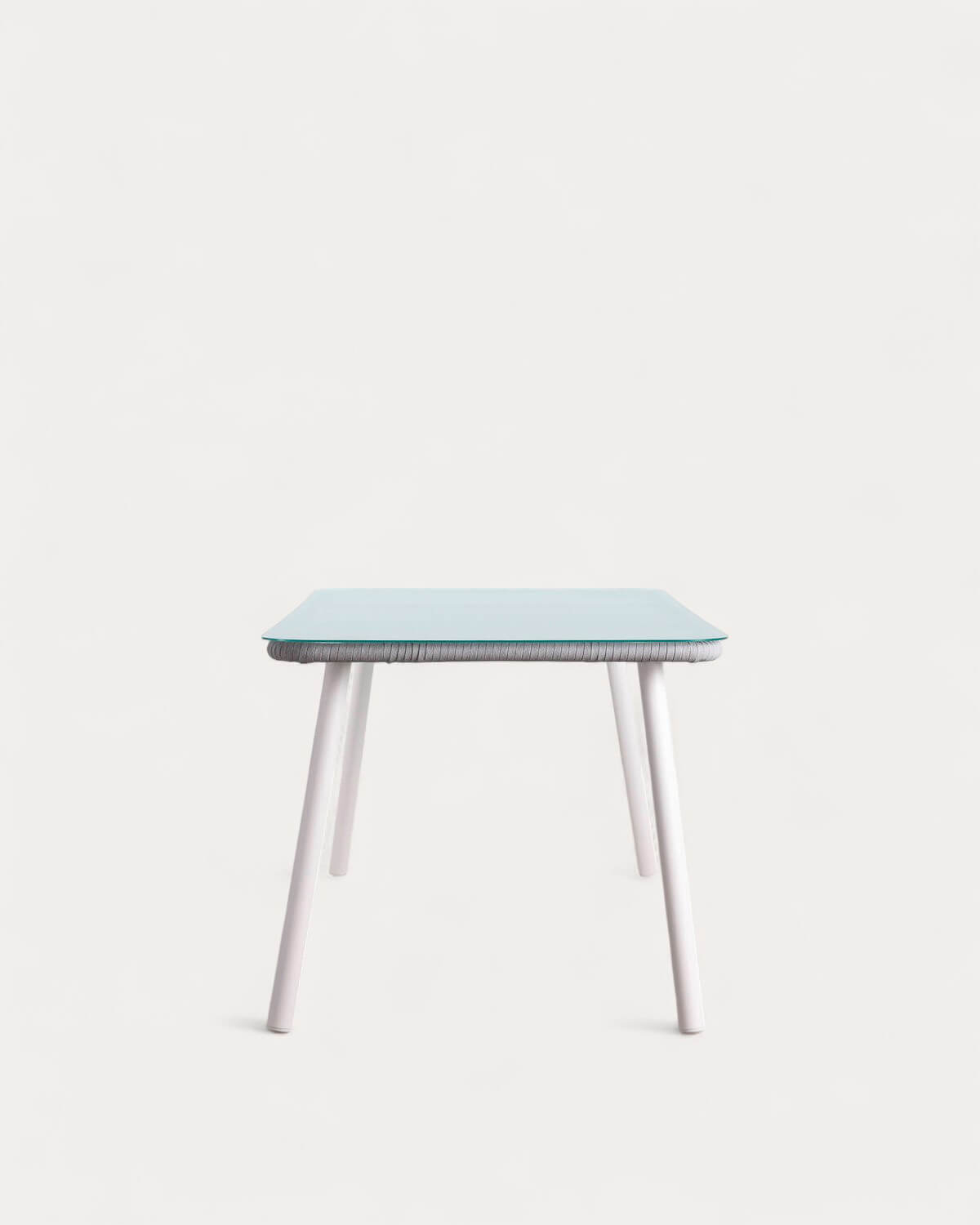 Mesa de Comedor Rectangular de Aluminio y Cristal (160x90 cm) Drian, imagen de galería 4