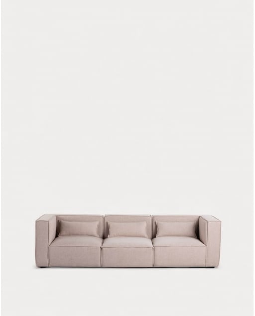 Sofá Modular de 3 Piezas con 2 Sillones Esquineros de Tela Kilhe