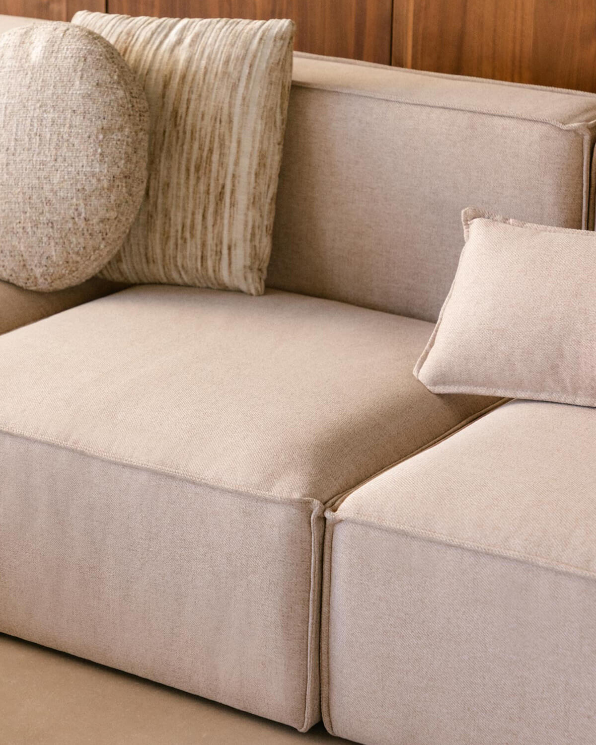 Sofá Modular de 3 Piezas con 2 Sillones Esquineros de Tela Kilhe, imagen de galería 2