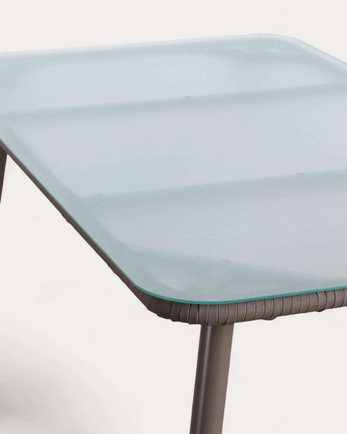 Mesa de Comedor Rectangular de Aluminio y Cristal (160x90 cm) Drian, imagen de galería 5