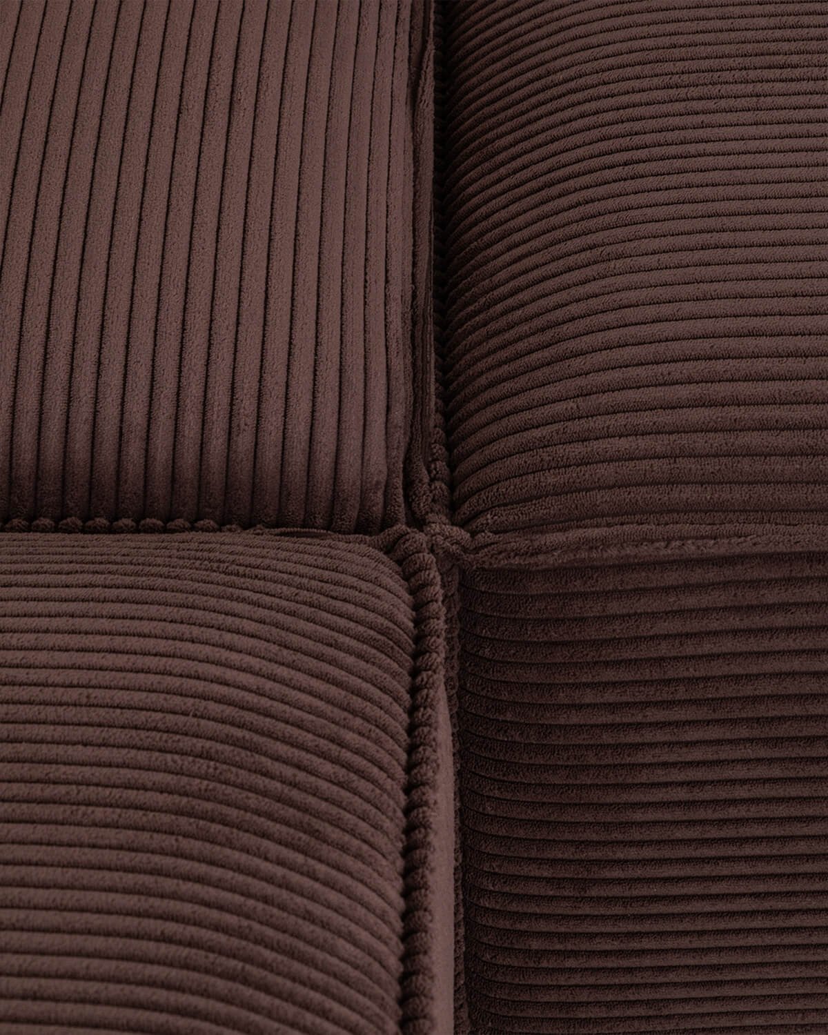 Sofá Modular de 3 Piezas con 2 Esquineros y Sillón con Puff de Pana Gruesa Kilhe, imagen de galería 7