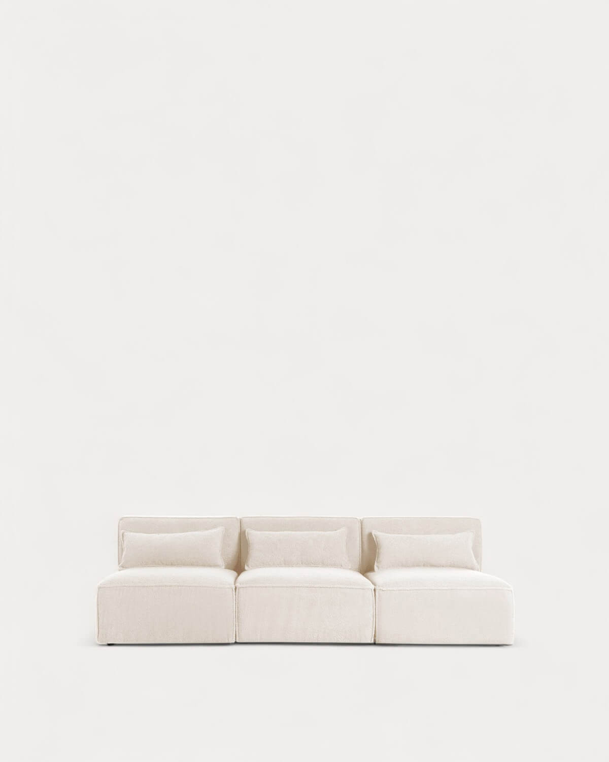 Sofá Modular de 3 piezas de Tela Bouclé Kilhe, imagen de galería 1