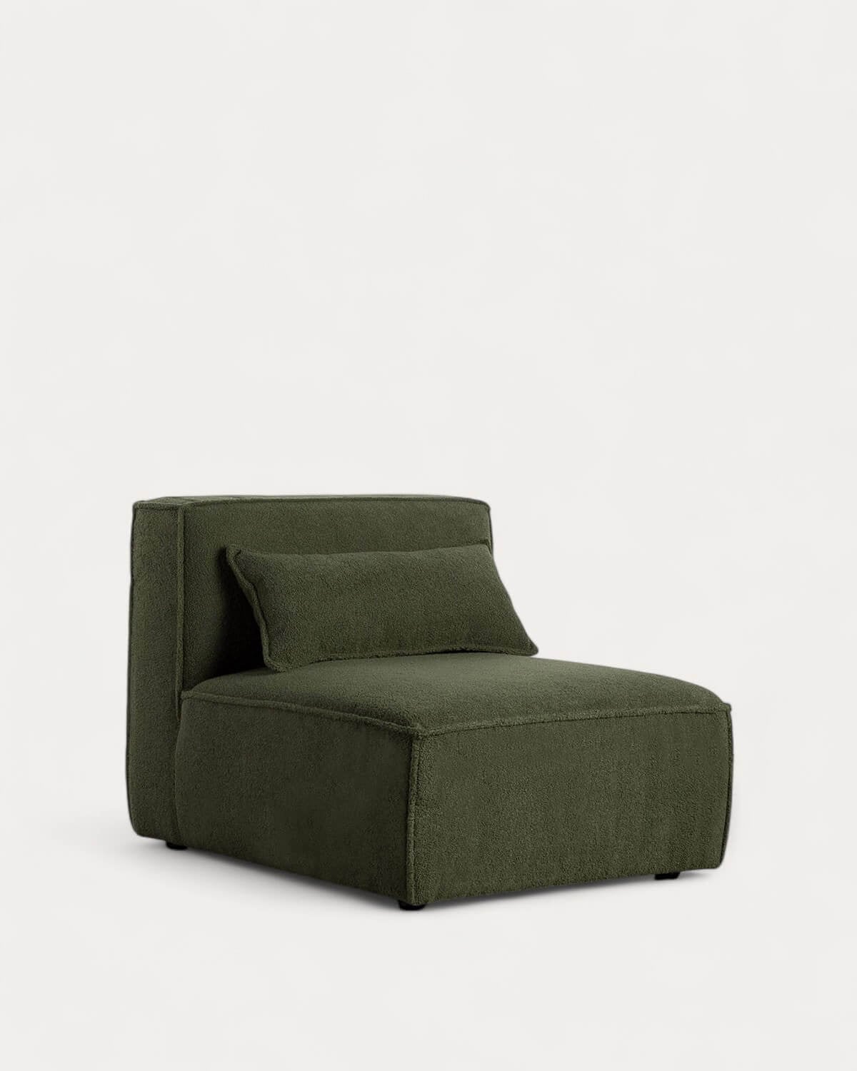 Sofá Modular de 3 piezas con 2 Sillones Esquineros y Puff de Tela Bouclé Kilhe , imagen de galer&iacute;a 3