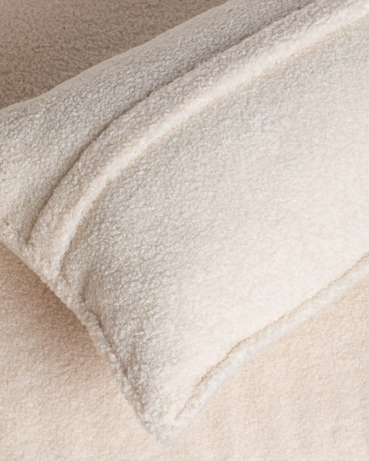 Sofá Modular de 3 piezas con 2 Sillones Esquineros y Puff de Tela Bouclé Kilhe , imagen de galería 7