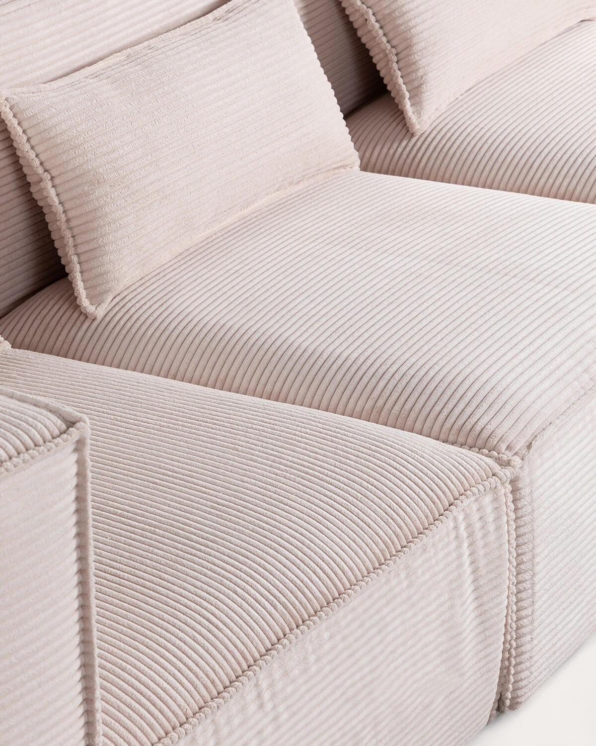 Sofá Modular de 3 Piezas Esquinero con 2 Sillones de Pana Gruesa Kilhe, imagen de galería 6