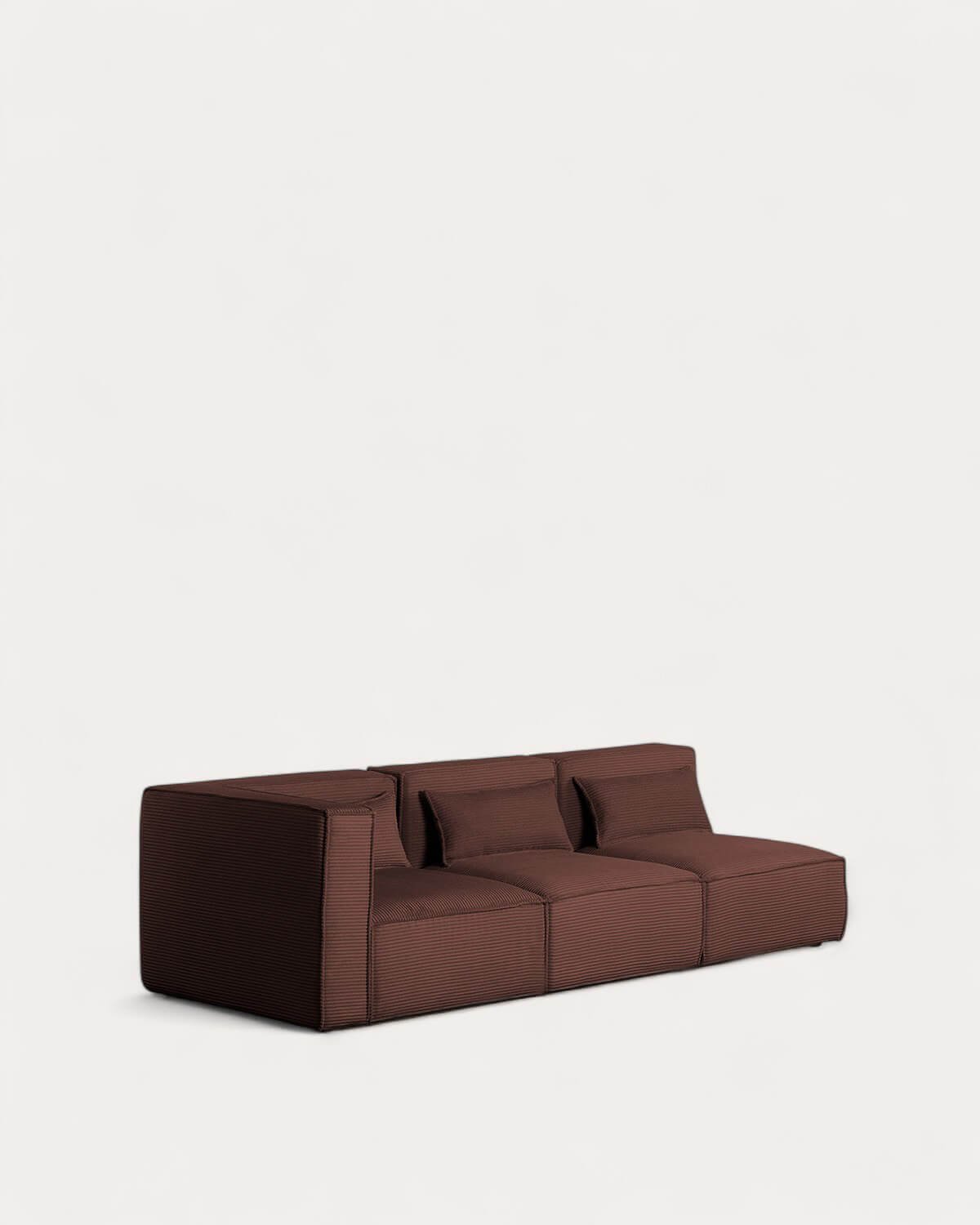 Sofá Modular de 3 Piezas Esquinero con 2 Sillones de Pana Gruesa Kilhe, imagen de galería 1