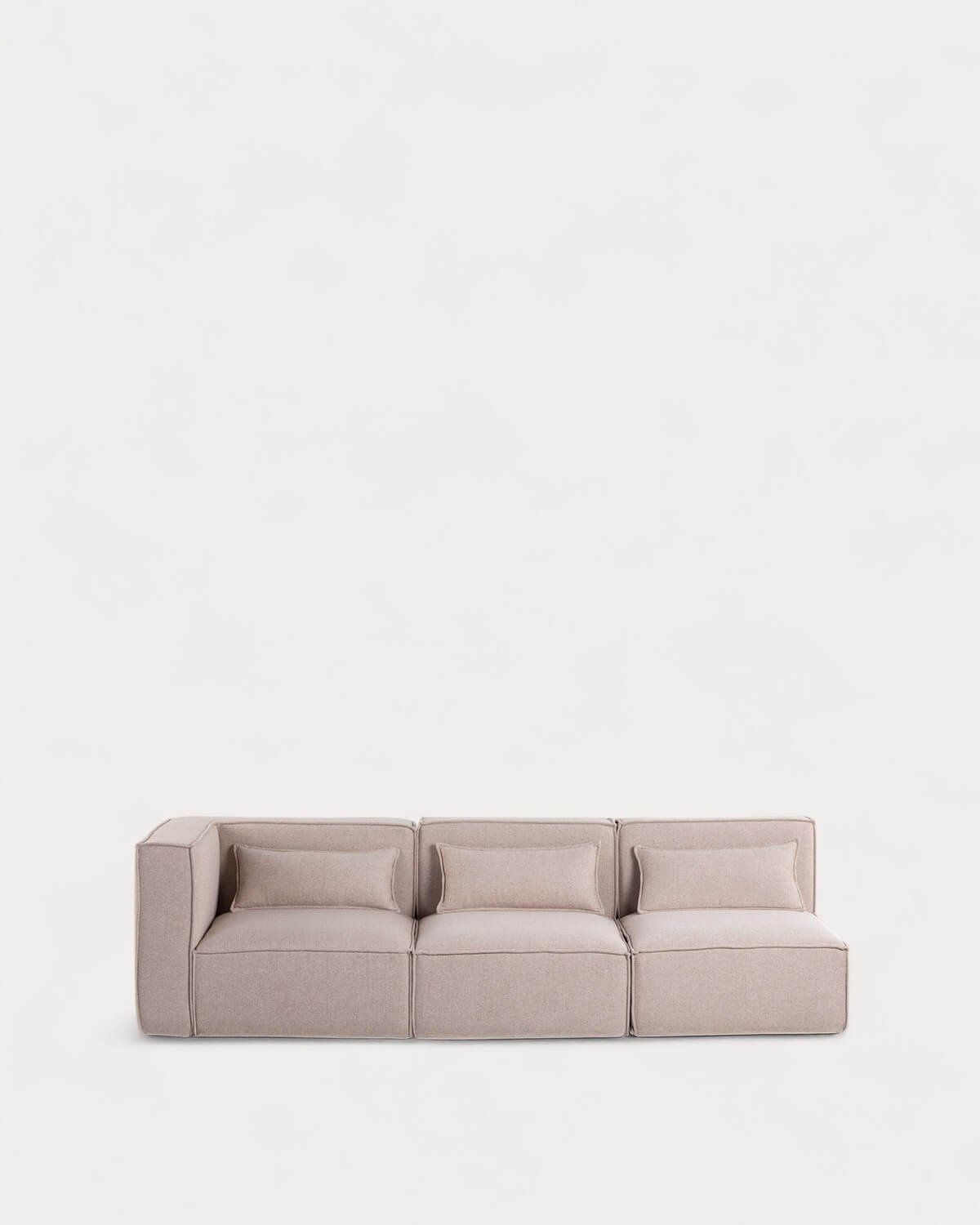 Sofá Modular de 3 Piezas con dos Sillones de Tela Kilhe