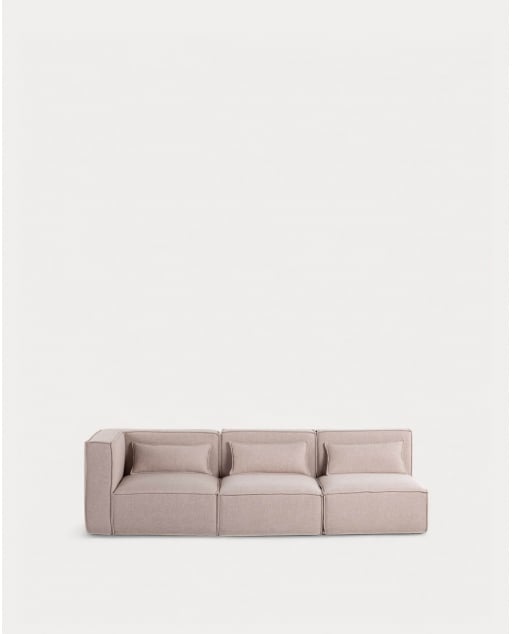 Sofá Modular de 3 Piezas con dos Sillones de Tela Kilhe