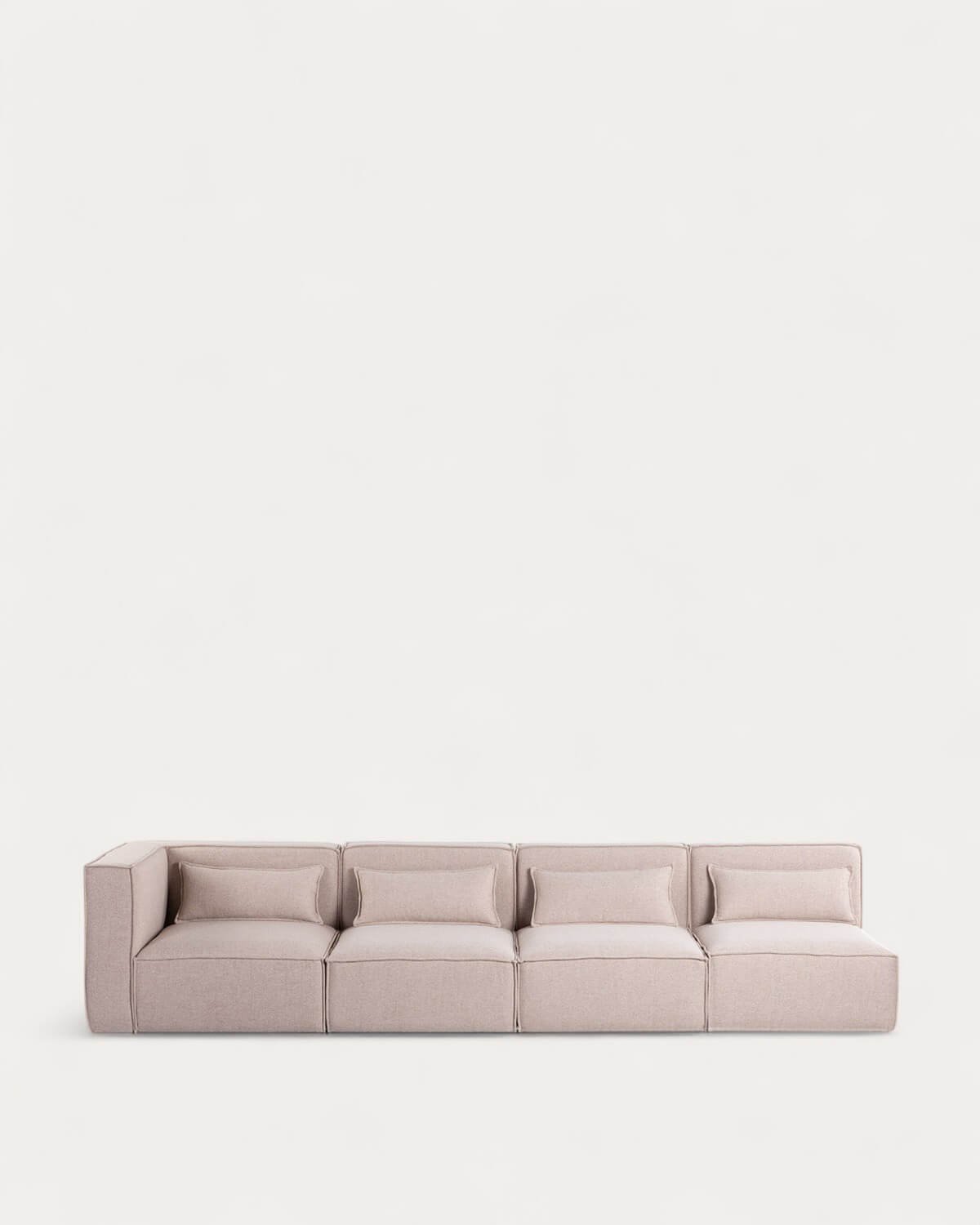 Sofá Modular de 4 Piezas con 3 Sillones de Tela Kilhe
