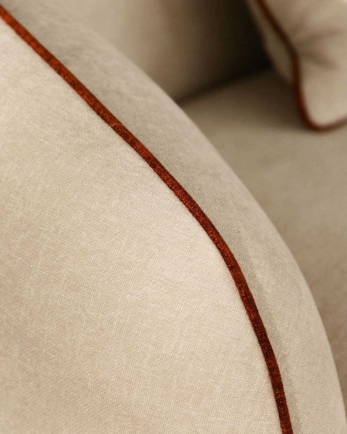 Sofá Modular 4 Piezas con Sillón Esquinero y Puff Redondo de Tela Ilham, imagen de galería 3