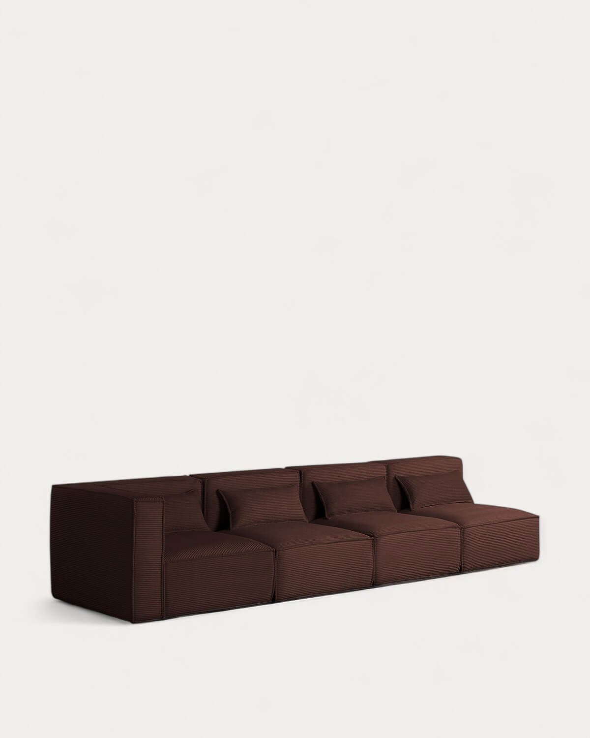 Sofá Modular de 4 Piezas con 3 Sillones de Pana Gruesa Kilhe, imagen de galería 1