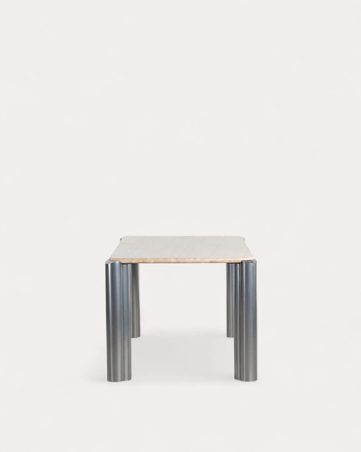 Mesa de Comedor Rectangular con Tablero de Mármol Travertino (174x91 cm) Ethel, imagen de galería 4